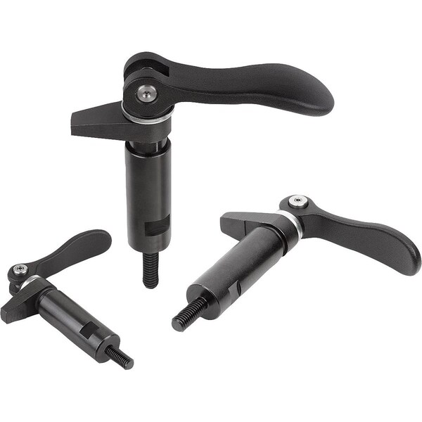 Hook Clamp W. Collar, With Cam Lever, D=M06, D1=20, P=20, Carbon Steel